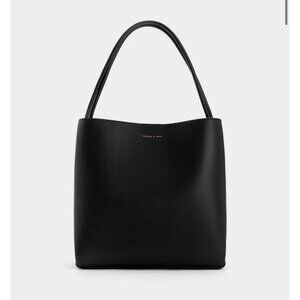 Charles & Keith Leia Black Tote Bag